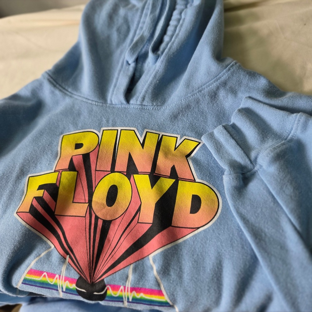 Pink Floyd Dark Side of the Moon Hoodie Light Blue Sm. PDSJD24 Graphic Pullover